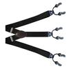 Mens Clip Suspender Elastic Adjustable Prevent Slip 6 Clip Y Shape Mens Suspender Brace for Suits Black