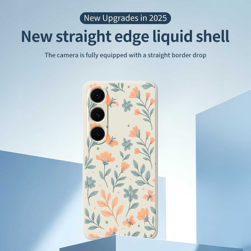 For Samsung Galaxy S25+ Case Yellow Flowers Pattern Printing Straight Edge TPU Phone Back Cover