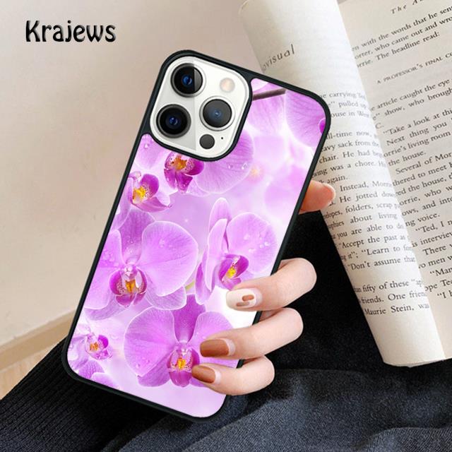 Orchid Flowers Colorful Soft Phone Case For iPhone 17 Air 16 15 14 Max Plus 11 12 13 Pro Max Phone Cover Fundas