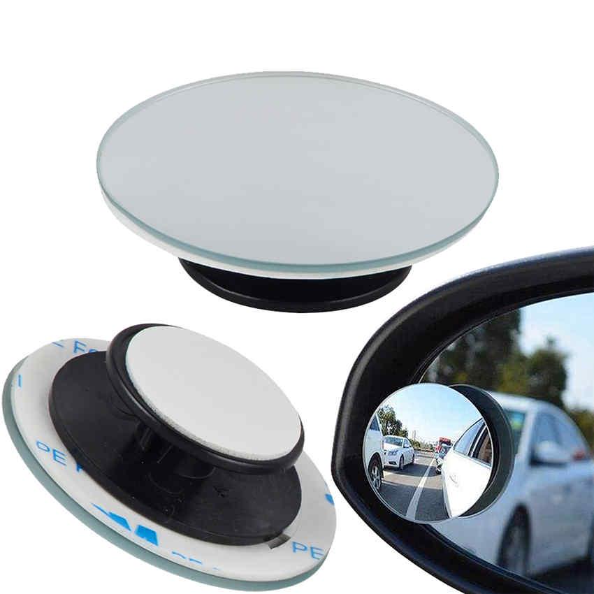 2pcs 360 Degree Car Framless Blind Spot Mirror Wide Angle Round Rear View Parking Mirrors