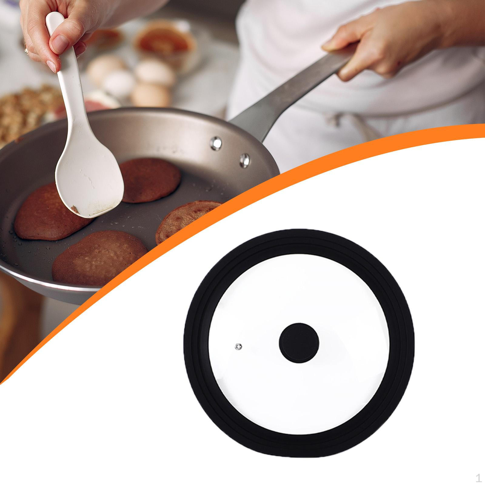 

Универсальная крышка для кастрюль Крышка для сковороды Замена Стеклянная крышка для кастрюли Кастрюля-скороварка, Кастрюля для молока, black 28cm