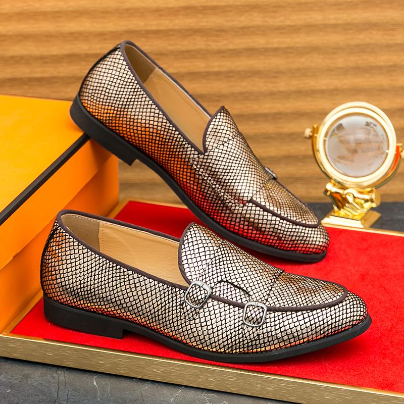 Fashion Men Fashion Le Fu Shoes PU European and American Outdoor Lightweight and Comfortable High Quality Formal Shoes Size 38-46