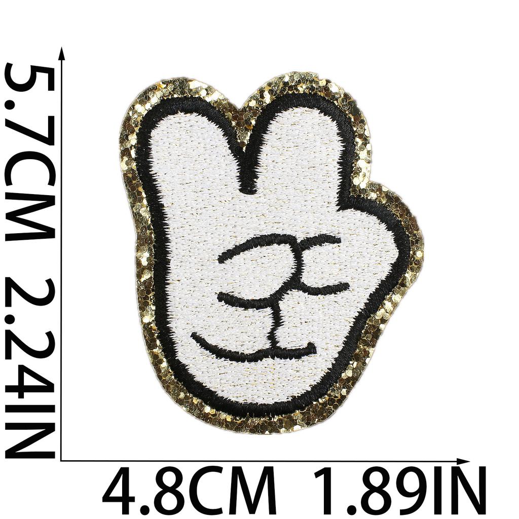 Anime Character Embroidery Cloth Sticker Cartoon Couple Mouse Patch Sticker Computer Embroidery Badge Bow Subsidy