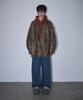 ROUGHTYPE Embossed Washed Leather Jacket - Brown