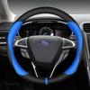 AAANE1 Carbon fiber Car Steering Wheel Cover For Ford Focus F150 Mondeo Fiesta Kuga Edge Ecosport Explorer Escape Fusion Ranger Taurus