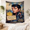 Elvis Presley Custom Wall Tapestry Foldable Wall Tapestry Non-Fading Color Great for Bedroom Wall All-Season Use Gifts For Family Or Friends