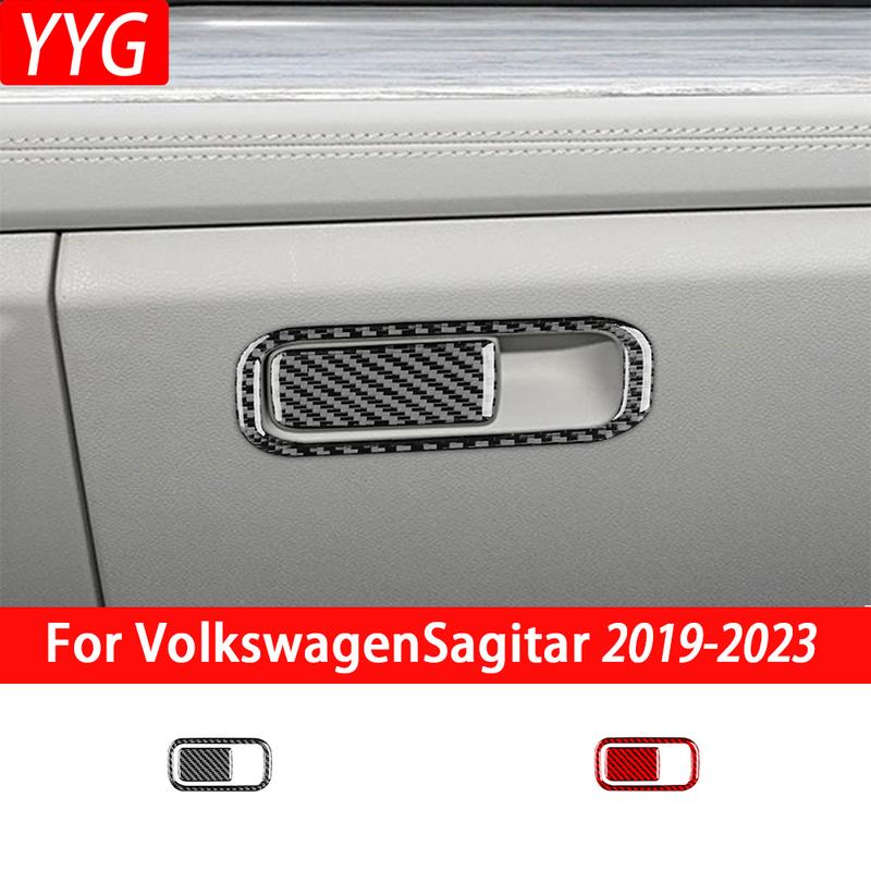 Carbon Fiber Stickers for Volkswagen Sagitar - Passenger-side Grab Handle Panel Car Interior Accessories Cover Decor