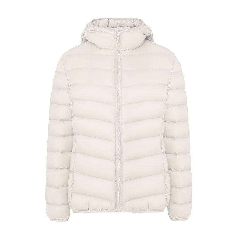Light down jacket women's autumn and winter new short white duck down winter hooded and thin casual coat tide