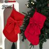 Home Decor for Christmas Tree Soft Velvet Stocking Fireplace Decor Large Hanging Gift Bag Storage Pouch with Bow Plush Candy Tote Kids Festive