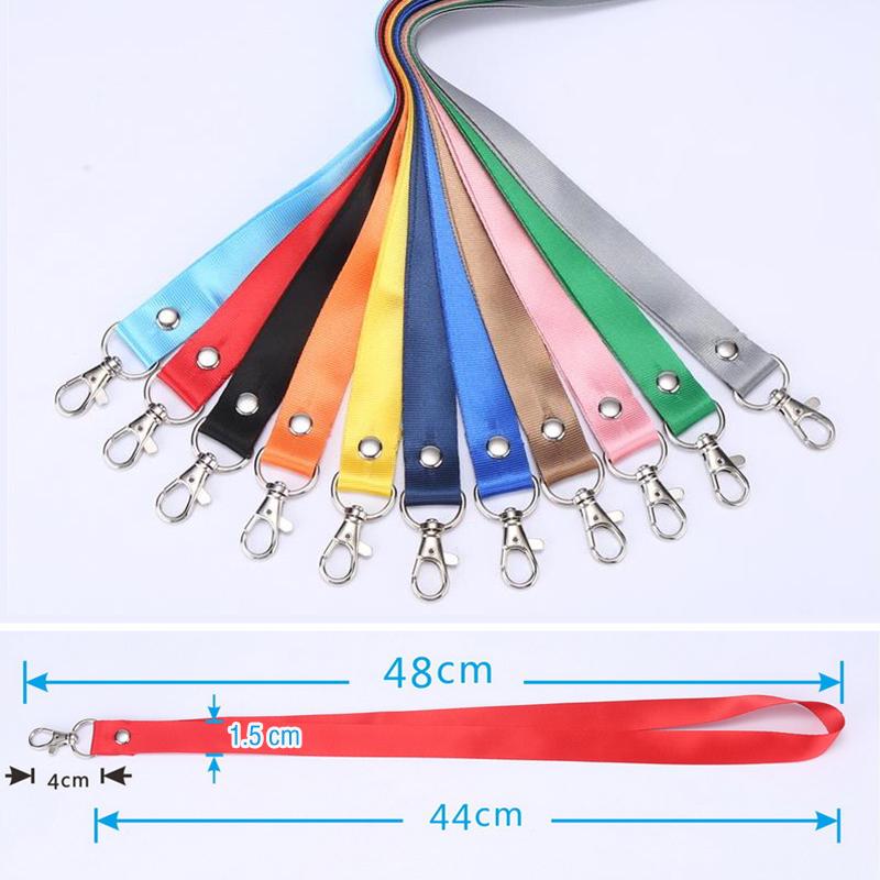 Sicherheits-Umhängeband für Kartenetui, Ausweishalter, Namensschildhalter, Damen/Herren, Anti-Verlust-Verschluss, Seil, Schlüsselanhänger, Metallring