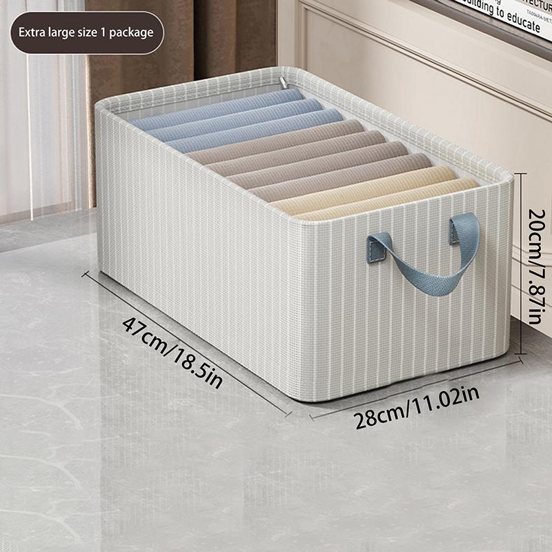 1pc Household Foldable Clothes Storage Box With Steel Frame Storage Box T-shirts And Trousers Storage Box
