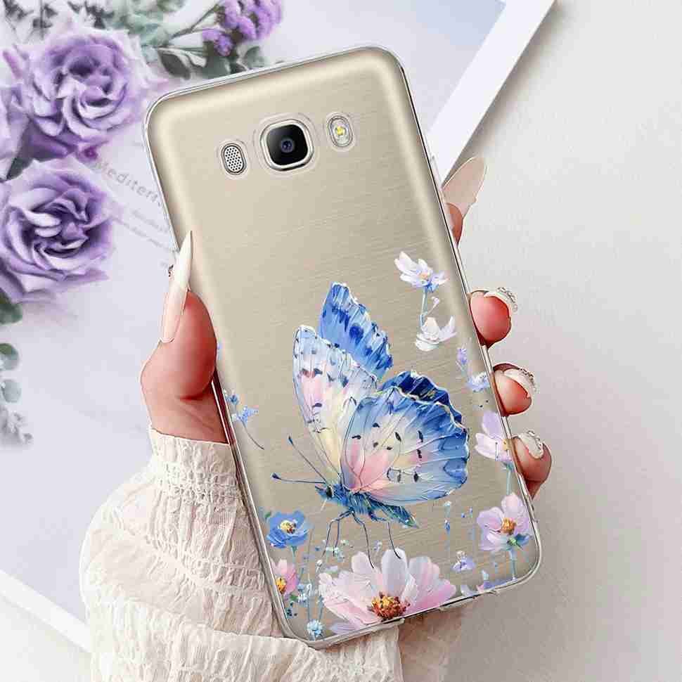 For Samsung Galaxy J7 2016 SM-J710FN Cartoon Animals Soft Silicone TPU Cover For Samsung J7 Core SM-J701F Fashion Flowers Shell
