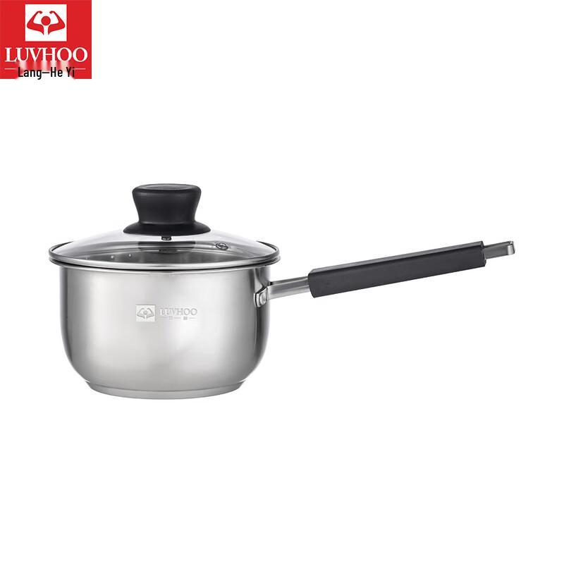 LUVHOO 16cm 201 Stainless Steel Baby Food Milk Pot