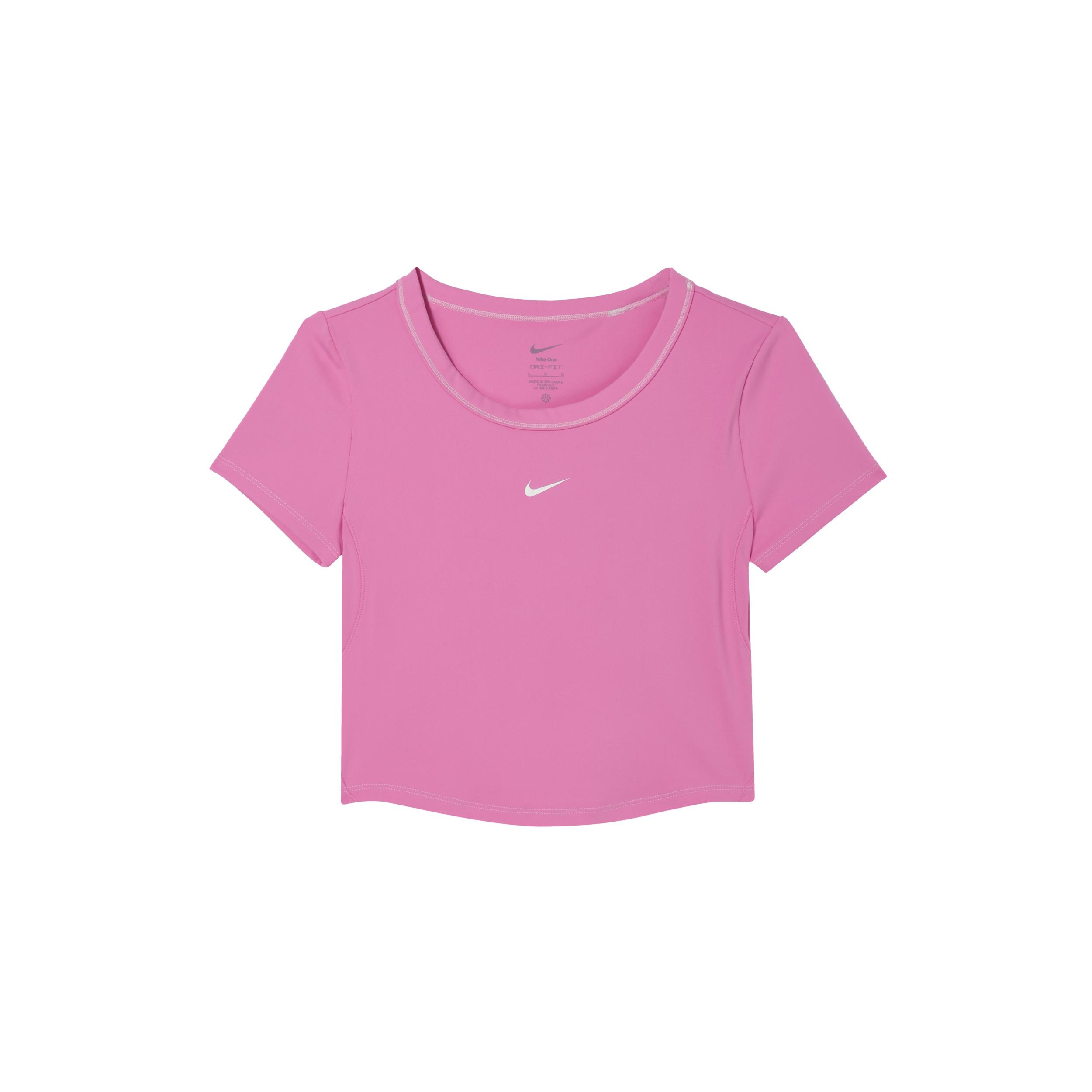 

Новые укороченные топы Nike Dri-Fit One Fitted Dri-FIT, женские, игриво-розовые HM4584-675 XL