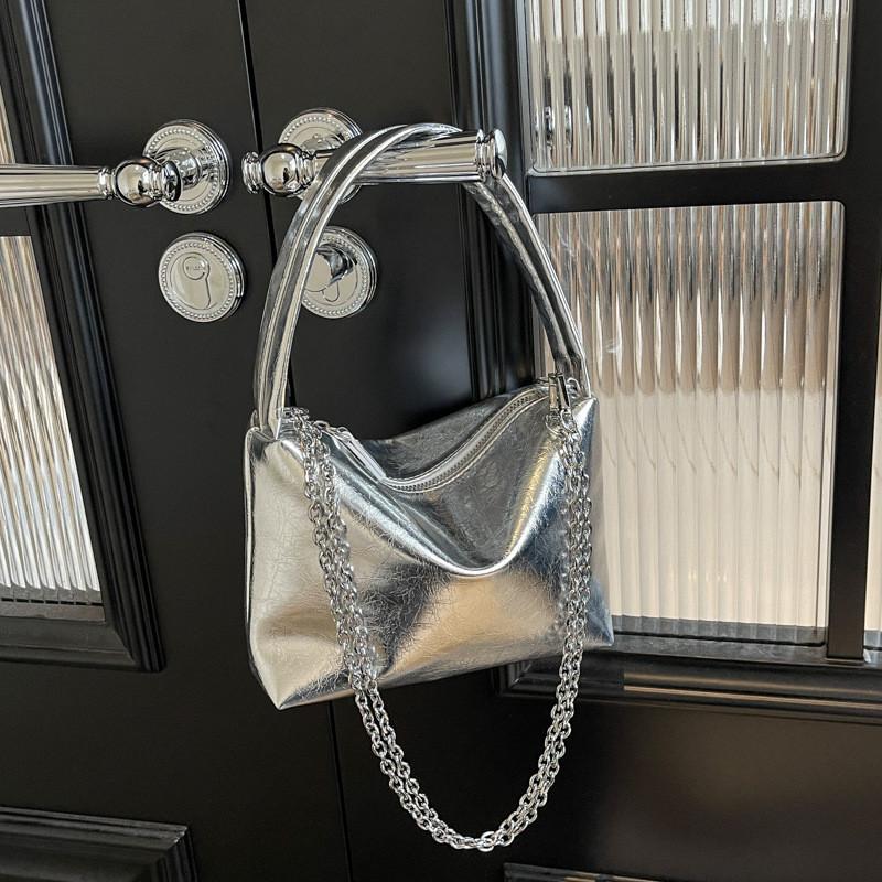 IELGY Женская универсальная серебряная сумка-мешок — фото 3