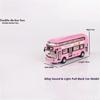 ABAO1 1:36 Double-decker Bus Car Model Toy Doors Opened Pull Back Miniature Models Sound Light Rubber Tires Vehicle Home Decorations