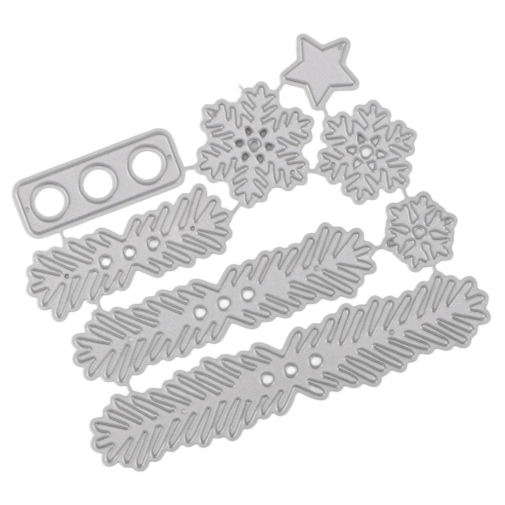 Christmas Die Cuts Carbon Steel Snowflake Pine Leaf Christmas Craft DIY Embossing Stencil Template
