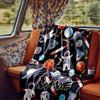 Space Adventure With Astronauts And Planets Blanketcustomizable With Your Namecomfortable And Stylish Perfect For Travel Beds Chairs Offices Sofas