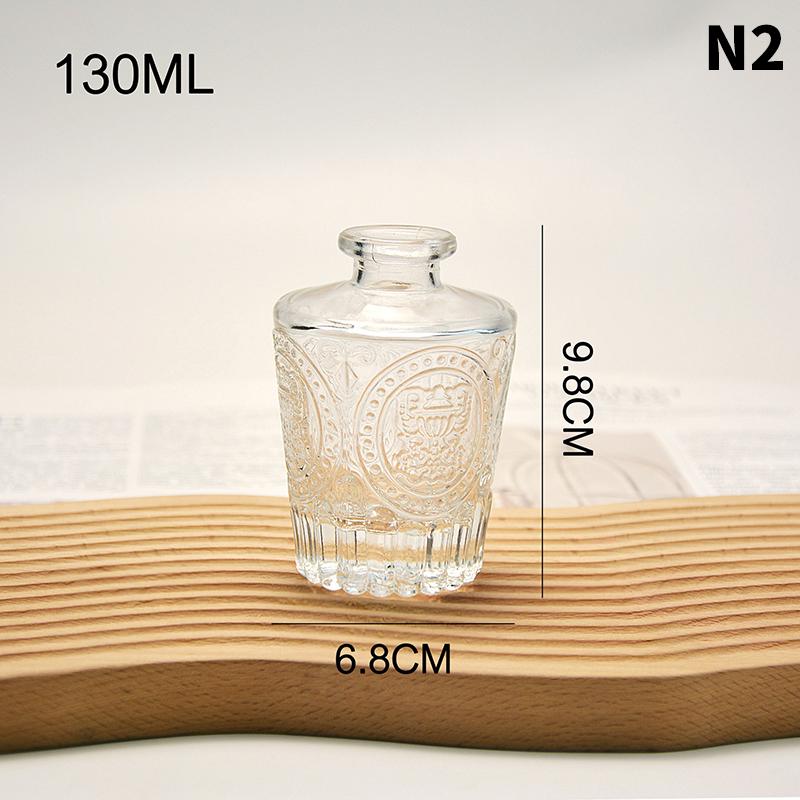 Botella Difusora de Aroma de Vidrio Diamante de 150 ml Botella Vacía de Fragancia Recargable Contenedor de Aceite Esencial Aliviar el Estrés Decoración del Hogar