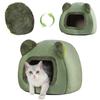 Cute Plush Bear Cat House Katzen Nest Puppy Kennel Small Dog Bed Winter Warm Cat Sleeping Bed Pet Animals Houses Pet Supplies