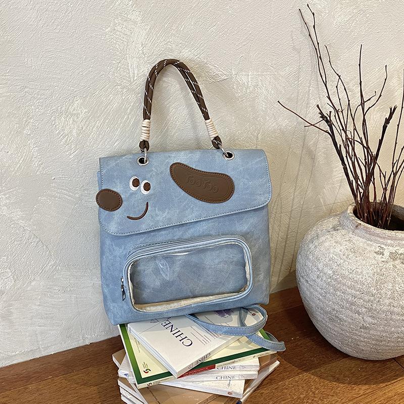 New Cute Cartoon Backpack For Women Korean Style Frosted Large Capacity High Quality Commuter Handbag Sweet Ulzzang Y2K Ita Bag