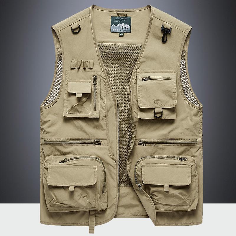 Men's Multi-Pocket Outdoor Vest for Spring and Autumn - Fishing, Photography, Tactical, Casual Retro Waistcoat
