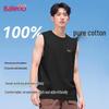 Baleno Herren Trendiges Baumwoll-Tanktop mit Wal-Print