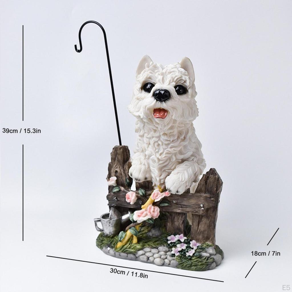 Decorative Animal Sculpture Outdoor Figurine Dog Ornament for Lawn, Patio ,Garden, Yard