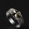 Men's Retro Five-Pointed Star Ring - Trendy European American Style