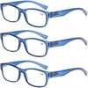 MODFANS 3 Pack Reading Glasses Men,Male Readers Eyeglasses,with Spring Hinges Vintag Square Frame,Good Quality Great Value
