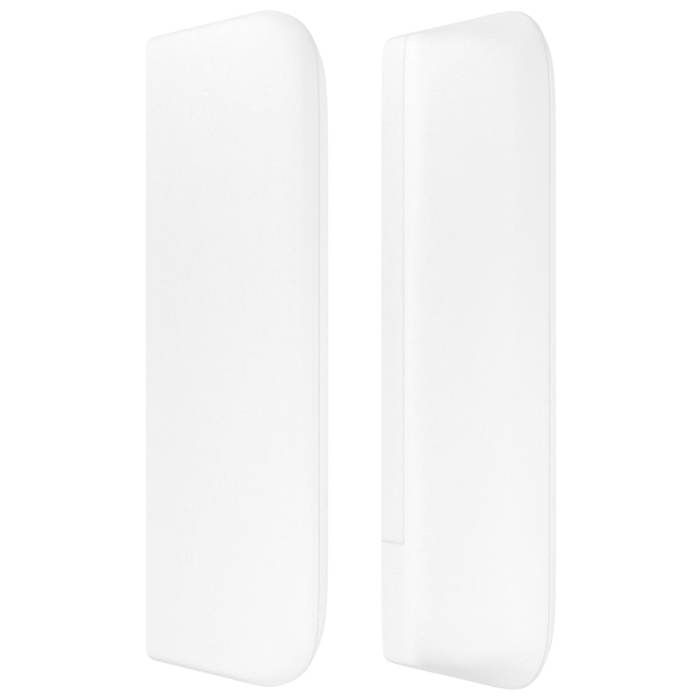 Tête de lit - MAISON EXCLUSIVE - Avec oreilles - Similicuir blanc - Hauteur réglable - Pieds en bois
