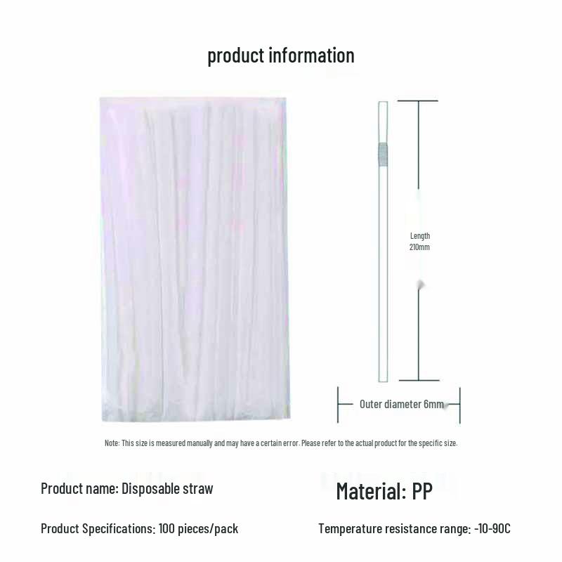 Dengbi Individually Wrapped Bendable Disposable Straws