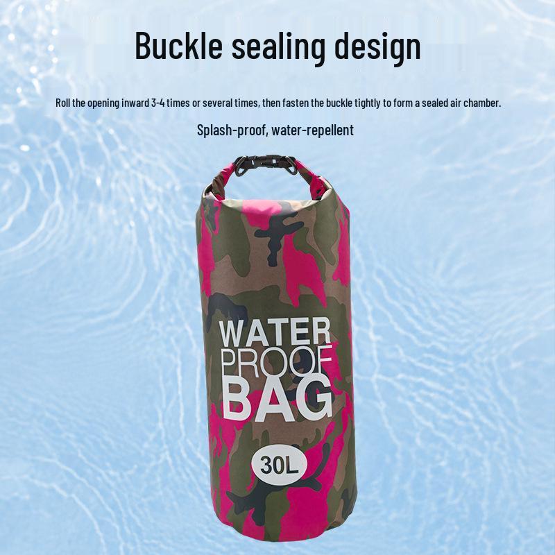 PVC Camouflage Waterproof Floating Bag - Single/Double Shoulder Foldable Outdoor Storage Bag
