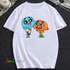 Funny Korean Amazing World Gumball Tshirt 100 Cotton Boys and Girls Y2k Clothes Short Sleeve Tee Mens Clothing