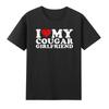 J'aime Ma Petite Amie Cougar Cœur Ma Petite Amie Cougar Saying Humoristique T-shirt