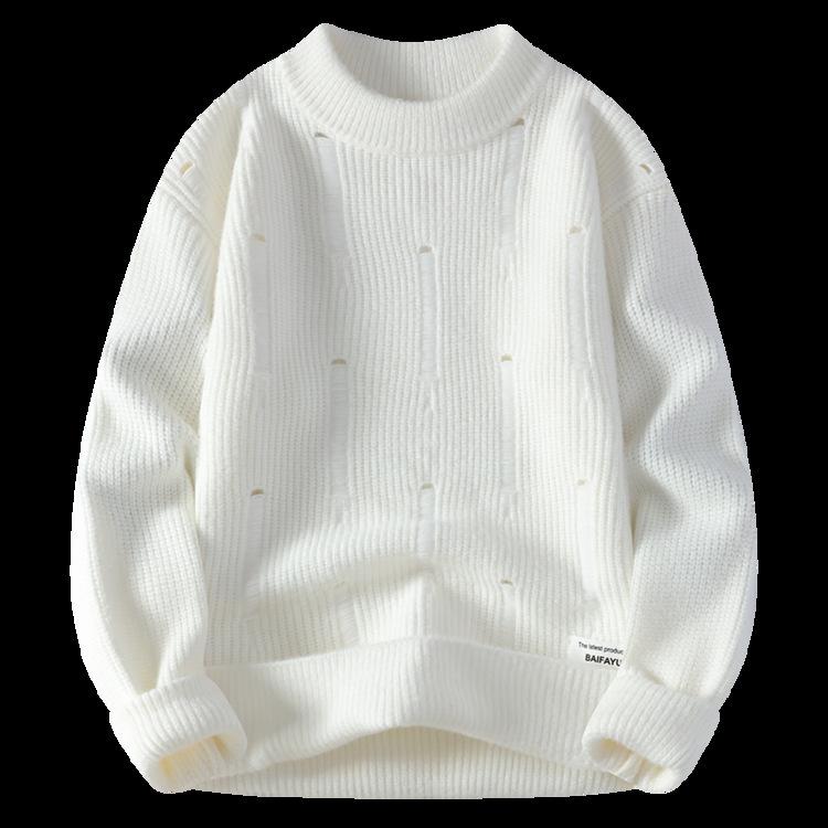 Hot Sale Winter New Fashion Thickened Semi-Turtleneck Men's Knitwear Thread