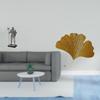 Figurine Decorative Statue with Wrought Iron Ginkgo Leaves Tabletop Ornament for Entryway Fireplace
