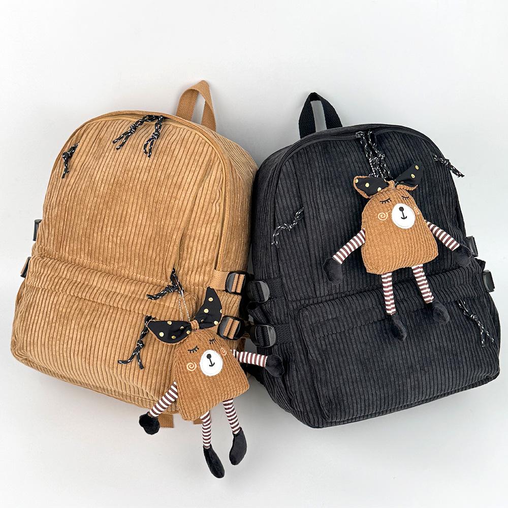 Olivia Pop OP_M2355 Corduroy Corduroy Plush Backpack