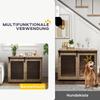 Dog Crate Furniture with Sliding Door for Large Dogs, Walnut Brown
