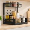Adjustable Cabinet Organizer Rack Stable Under-Sink with Pull-out Basket