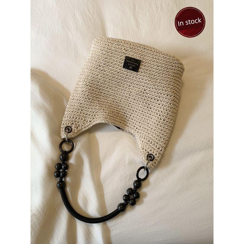 

South Style Chio2nd Tote Bag Amber Rope Classy Hand-Woven Bag Women s Summer Straw Bag Shoulder Messenger Bag