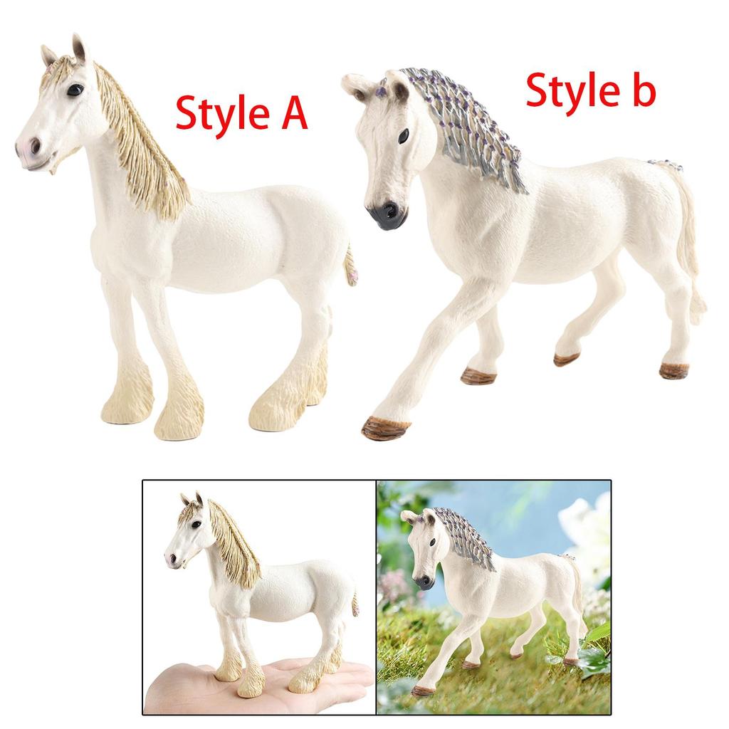 Horse Figures Animal Model Small Simulation Wildlife Statue Educational Toy for Boy Girl Ages 3+ Party Favors Gifts Ornament