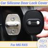 For MG RX5 2024 2025 Silicone Car Door Lock Buckle Protection Cover Elastic Anti-Collision Shock Absorbing Pad