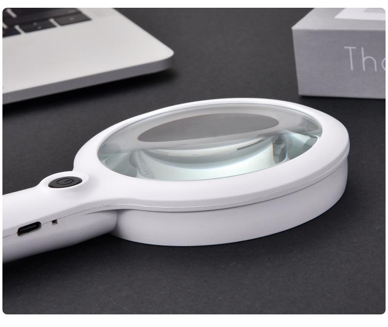 10X 30X Magnifier High Magnification Led Light Handheld Magnifying Glass High-Definition Elderly Reading Gift