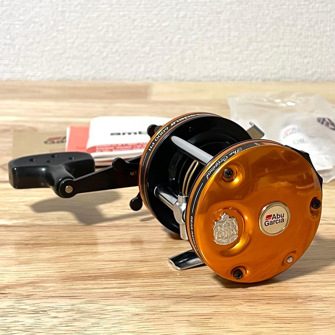Used Abu Garcia Ambassador 6000PH Power Handle Orange Rare Item