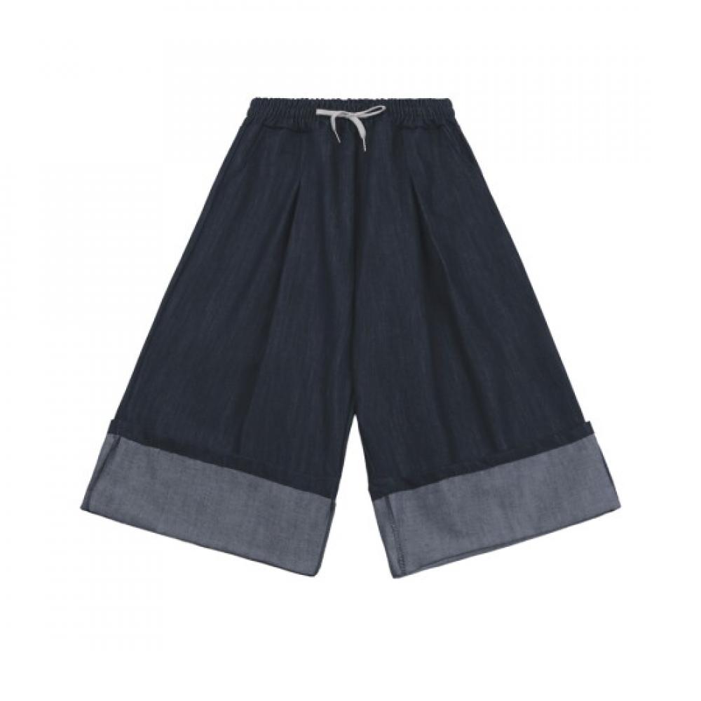 Limid Men S Denim Banding Wide ShortS Sio Pth Roll
