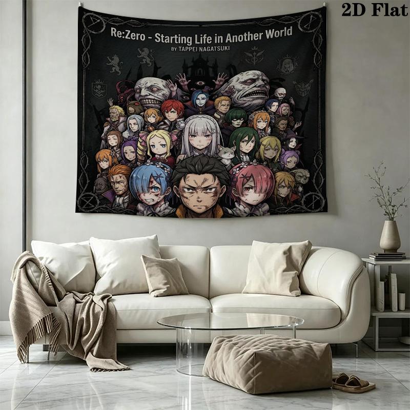 Re Zero Arazzo da Parete Appeso Estetico Coperta in Tessuto Stampato Arazzi Decorativi Per Camera da Letto Soggiorno Decorazioni per la Casa