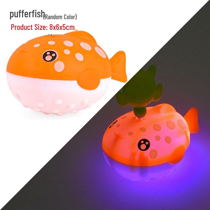 Magnetic Light-up Fishing Float & Bath Toy Set - Dolphin, Shark, Fish, Whale