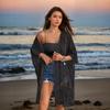 Plus Size Women's Sexy See Through Lace Embroidery Cardigan Beach Bikini Sunscreen Smock