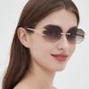 Jaunas sieviešu saulesbrilles Jautras astoņstūrainas tendences personalizēti toņi Modes retro bezrāmju daudzpusīgi saulessargi saulesbrilles
